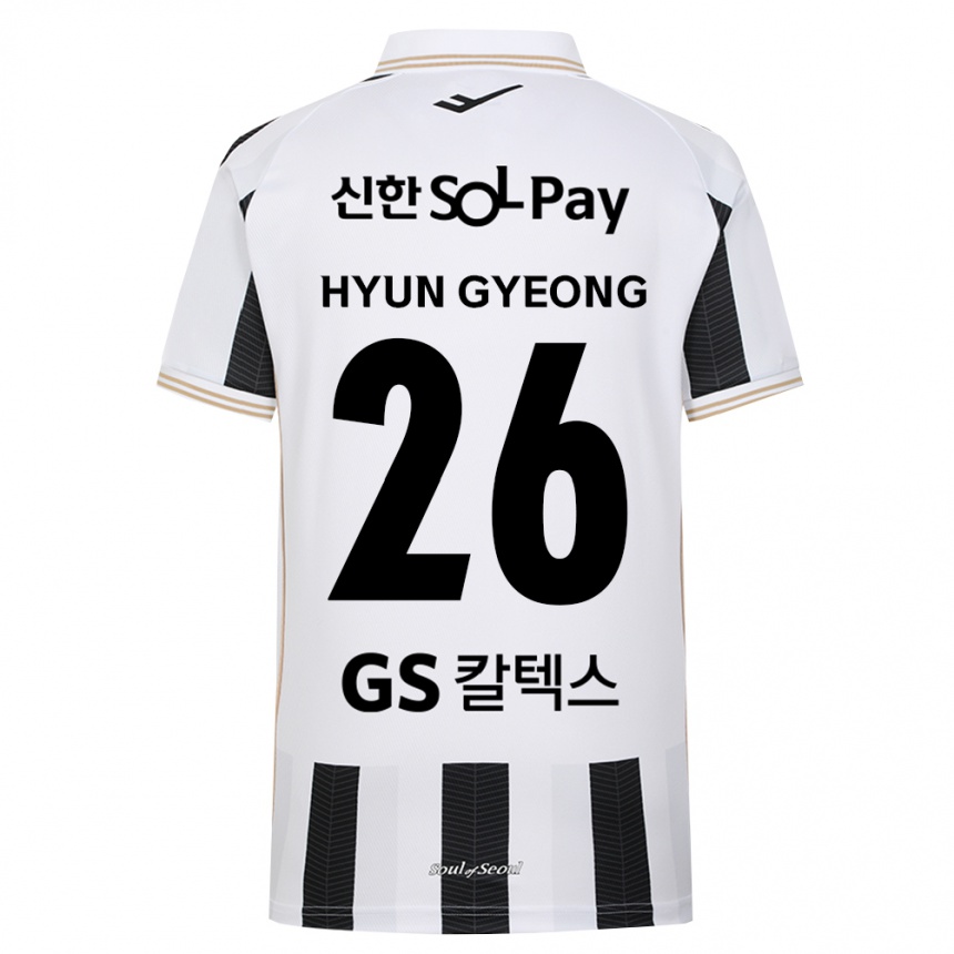 ילדים כדורגל Jeong Hyun-Gyeong #26 שחור לבן הרחק ג'רזי 2026/27