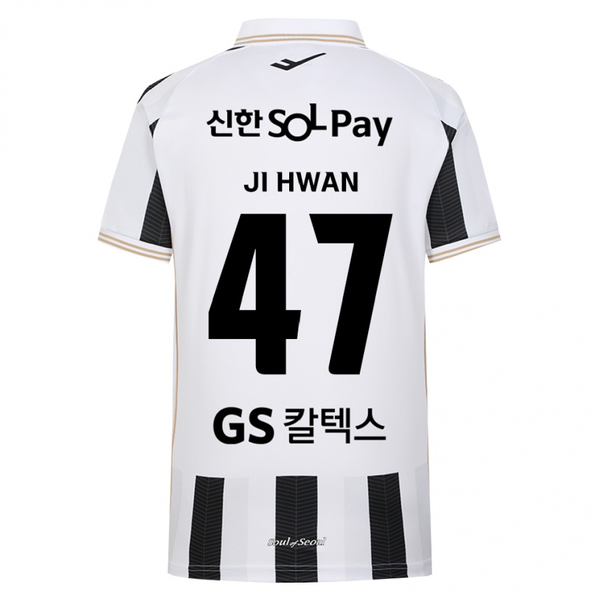 ילדים כדורגל Ji-Hwan Moon #47 שחור לבן הרחק ג'רזי 2026/27