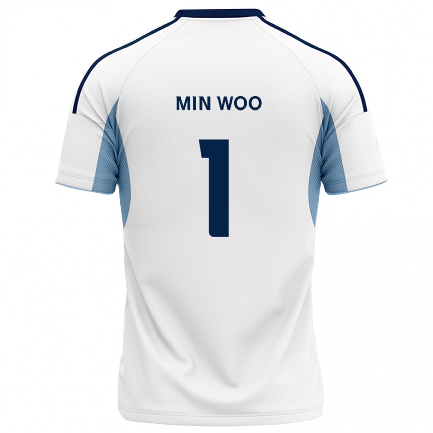 ילדים כדורגל Min-Woo Jo #1 כחול מלכותי לבן הרחק ג'רזי 2026/27