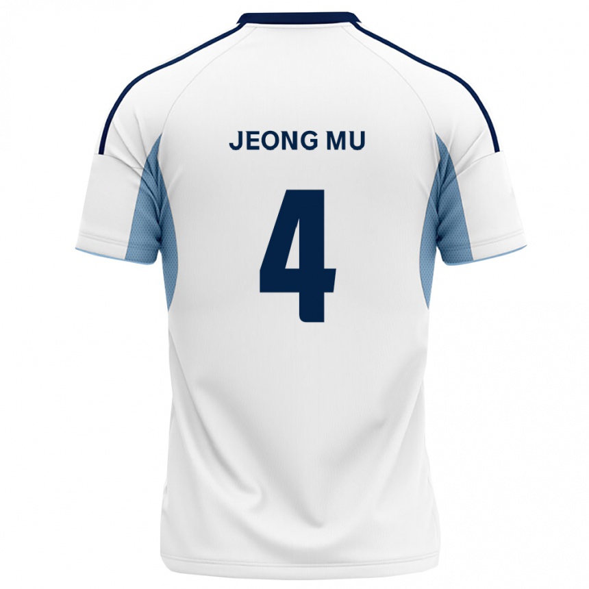ילדים כדורגל Jeong-Mu Kim #4 כחול מלכותי לבן הרחק ג'רזי 2026/27