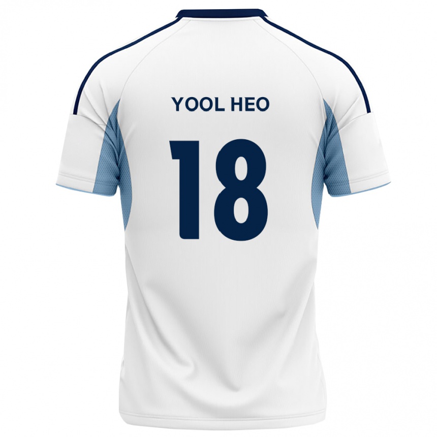 ילדים כדורגל Yool Heo #18 כחול מלכותי לבן הרחק ג'רזי 2026/27