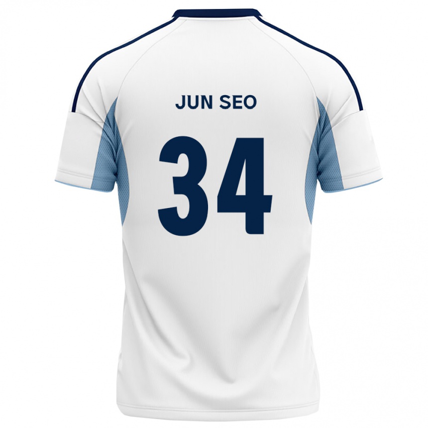 ילדים כדורגל Jun-Seo Kim #34 כחול מלכותי לבן הרחק ג'רזי 2026/27