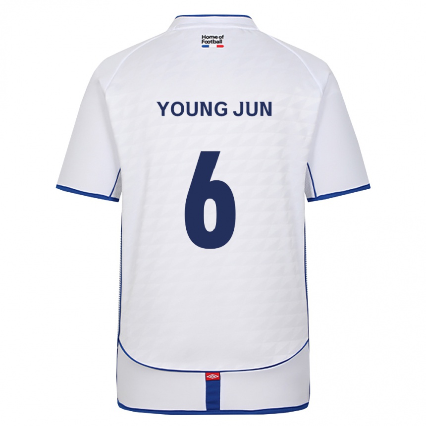 ילדים כדורגל Young-Jun Choi #6 שחור לבן אדום הרחק ג'רזי 2026/27