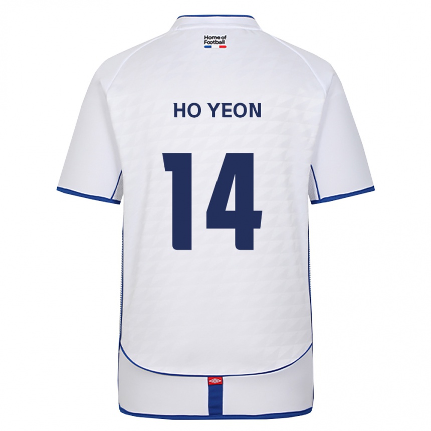 ילדים כדורגל Ho-Yeon Jung #14 שחור לבן אדום הרחק ג'רזי 2026/27