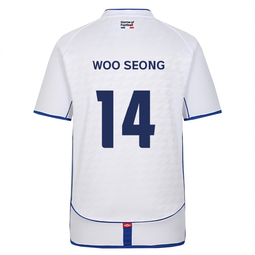 ילדים כדורגל Woo-Seong Seo #14 שחור לבן אדום הרחק ג'רזי 2026/27