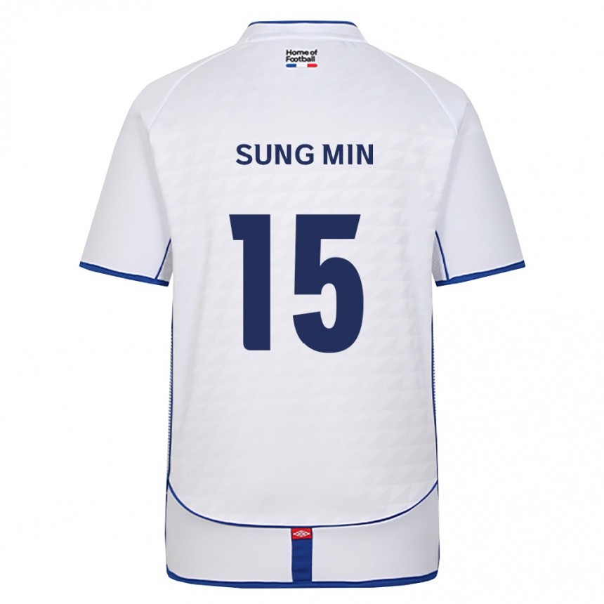 ילדים כדורגל Sung-Min Jung #15 שחור לבן אדום הרחק ג'רזי 2026/27