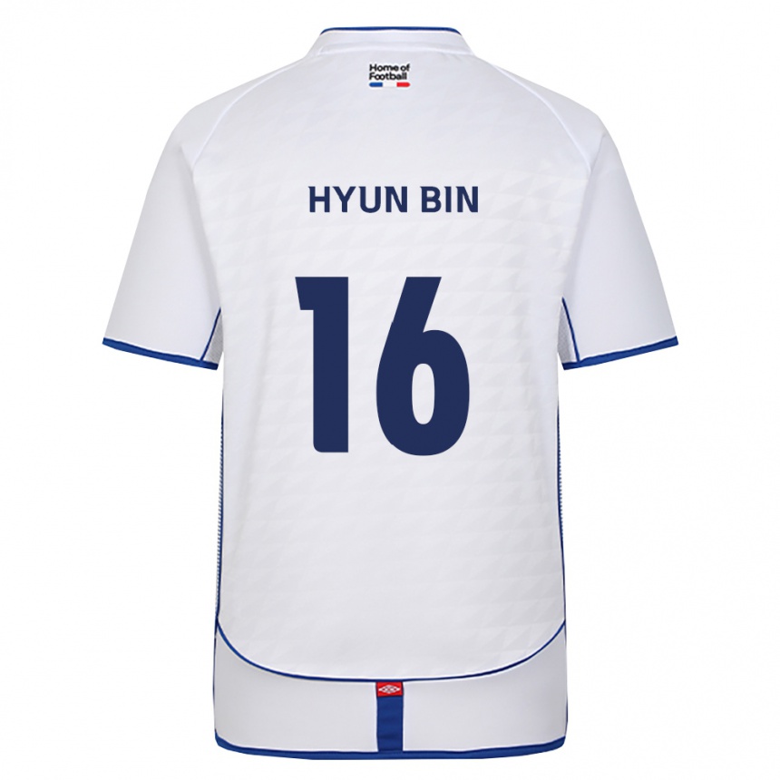 ילדים כדורגל Hyun-Bin Park #16 שחור לבן אדום הרחק ג'רזי 2026/27