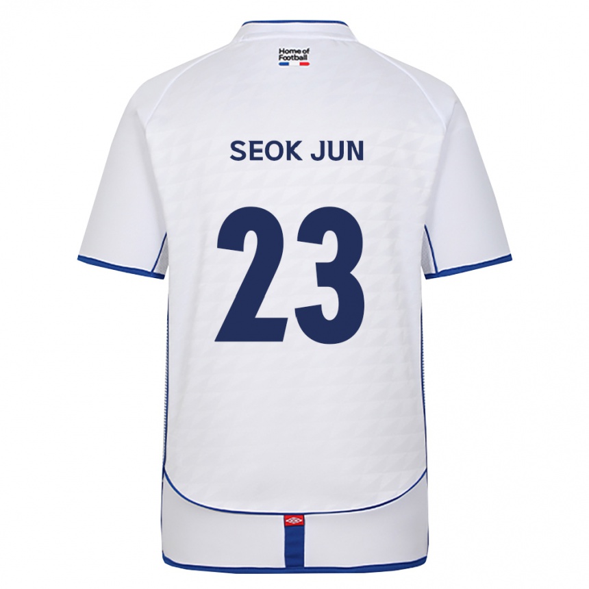 ילדים כדורגל Seok-Jun Wi #23 שחור לבן אדום הרחק ג'רזי 2026/27