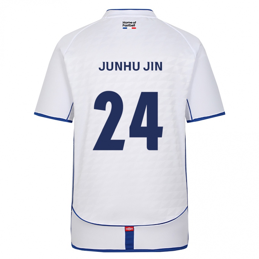 ילדים כדורגל Junhu Jin #24 שחור לבן אדום הרחק ג'רזי 2026/27