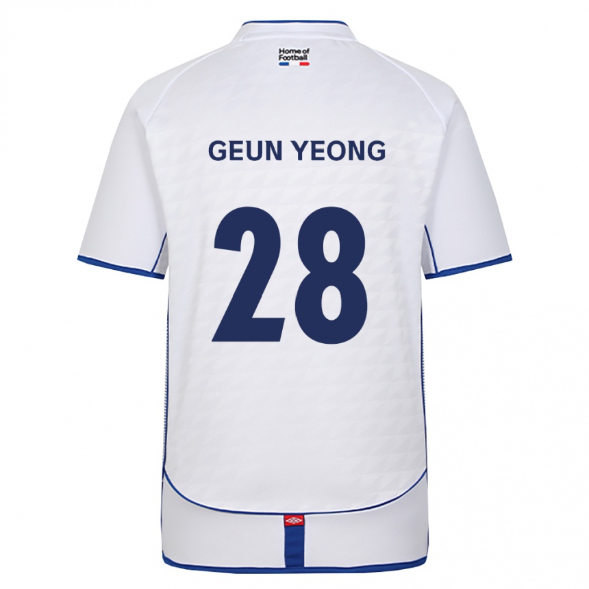 ילדים כדורגל Geun-Yeong Yoon #28 שחור לבן אדום הרחק ג'רזי 2026/27