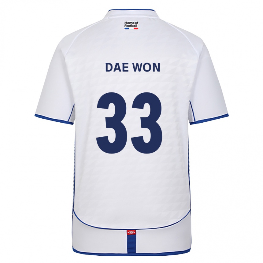 ילדים כדורגל Dae-Won Park #33 שחור לבן אדום הרחק ג'רזי 2026/27