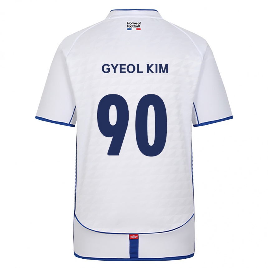 ילדים כדורגל Gyeol Kim #90 שחור לבן אדום הרחק ג'רזי 2026/27