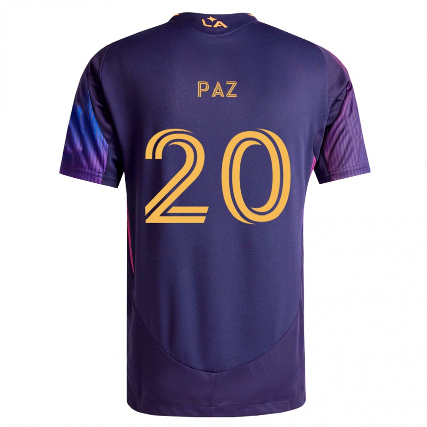 ילדים כדורגל Jaiden Paz #20 סגול עמוק צהוב הרחק ג'רזי 2026/27