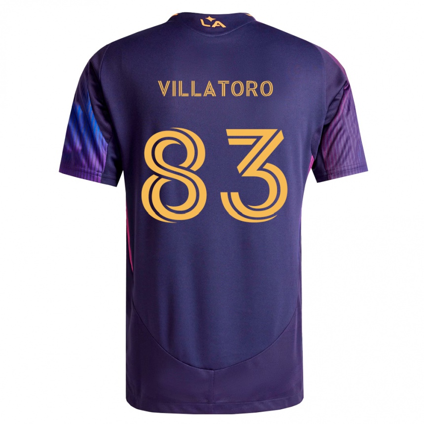 ילדים כדורגל Angel Villatoro #83 סגול עמוק צהוב הרחק ג'רזי 2026/27
