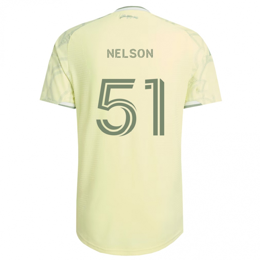 ילדים כדורגל Maxton Nelson #51 בז' לבן הרחק ג'רזי 2026/27