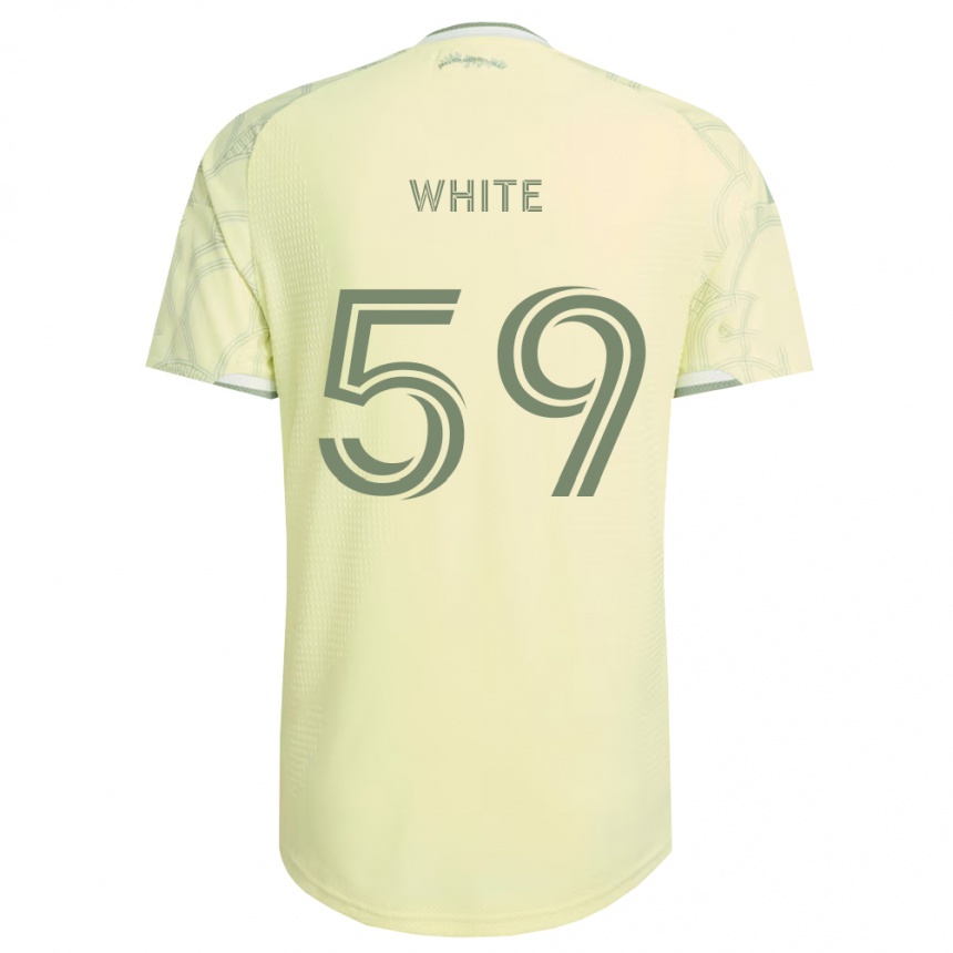 ילדים כדורגל Dario White #59 בז' לבן הרחק ג'רזי 2026/27