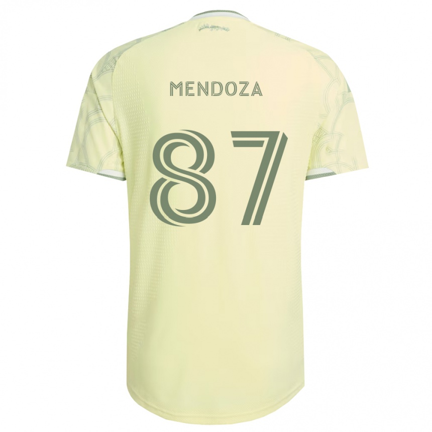 ילדים כדורגל Christian Mendoza #87 בז' לבן הרחק ג'רזי 2026/27