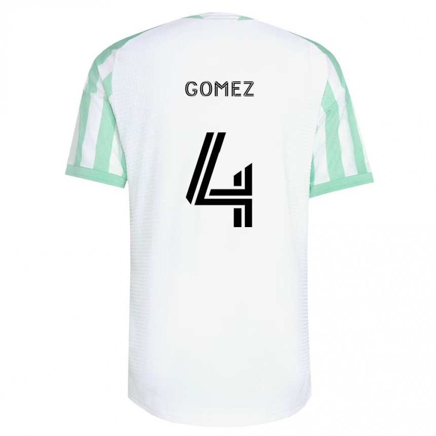 ילדים כדורגל Antonio Gomez #4 ירוק בהיר שחור לבן הרחק ג'רזי 2026/27