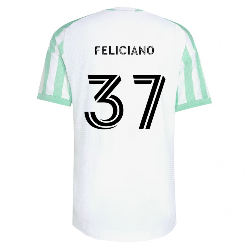 ילדים כדורגל Erick Feliciano #37 ירוק בהיר שחור לבן הרחק ג'רזי 2026/27