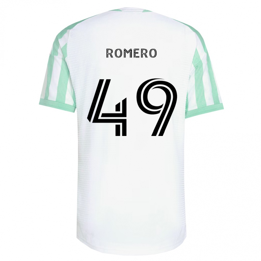 ילדים כדורגל David Romero #49 ירוק בהיר שחור לבן הרחק ג'רזי 2026/27