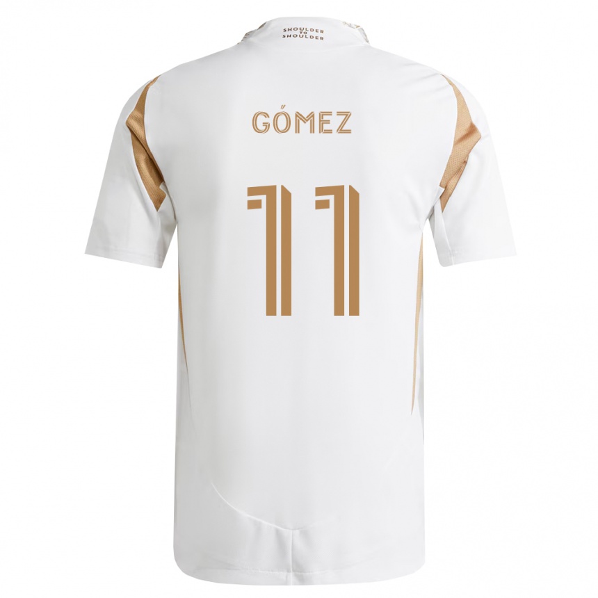 ילדים כדורגל Félix Gómez #11 לבן חום הרחק ג'רזי 2026/27