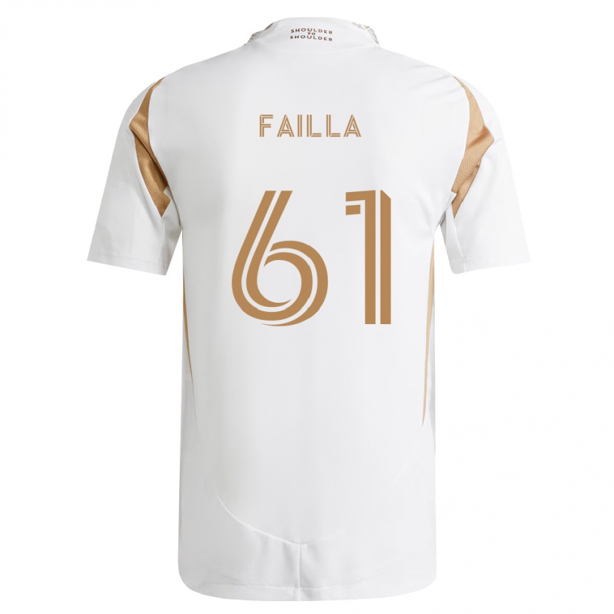 ילדים כדורגל Benjamín Failla #61 לבן חום הרחק ג'רזי 2026/27