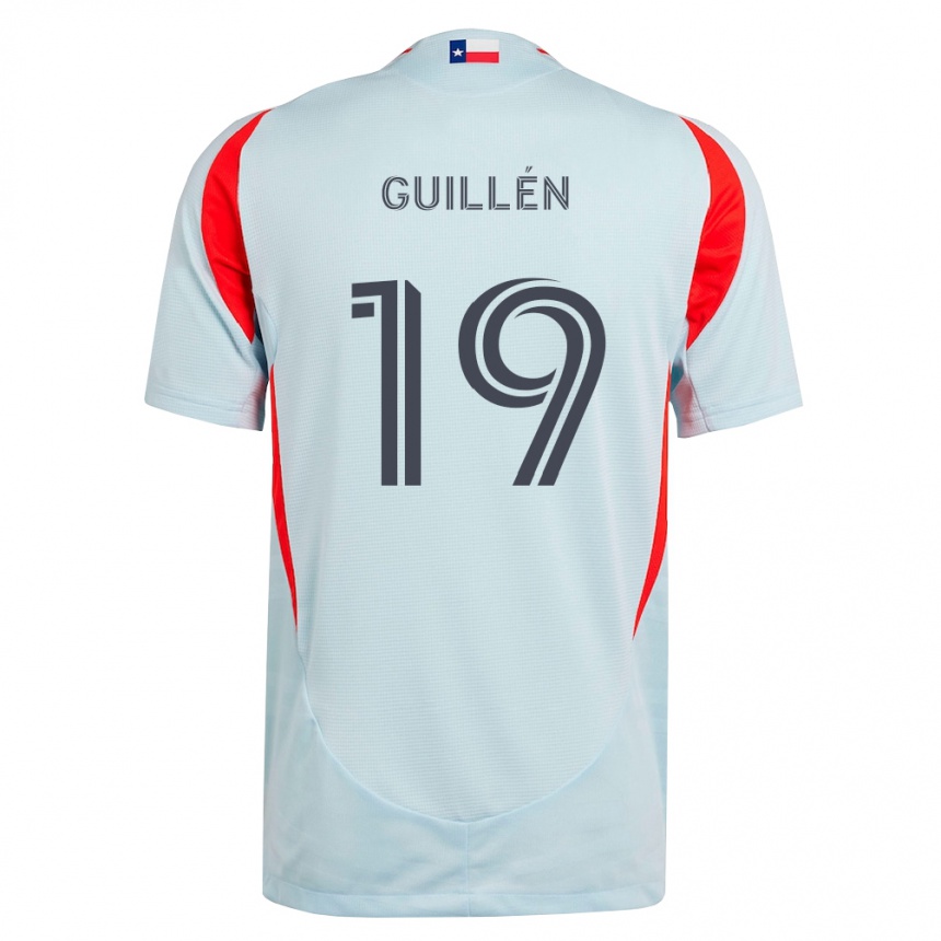 ילדים כדורגל Christian Guillén #19 אפור כהה לבן אדום הרחק ג'רזי 2026/27