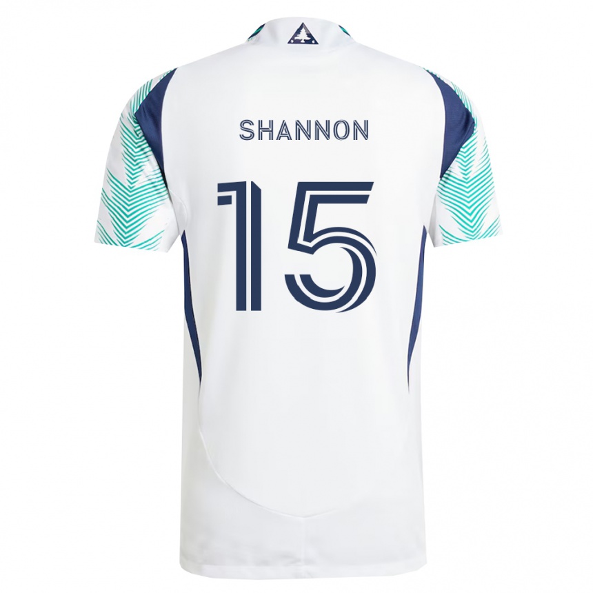 ילדים כדורגל Jake Shannon #15 לבן כחול צי ירוק בהיר הרחק ג'רזי 2026/27
