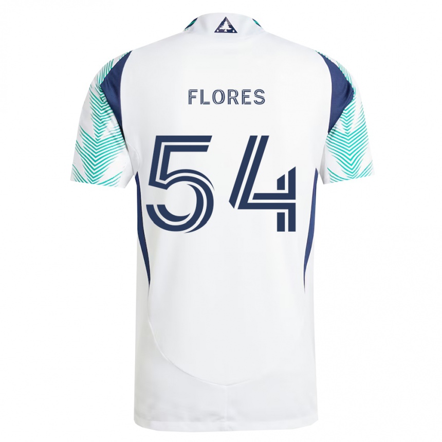 ילדים כדורגל Edwin Flores #54 לבן כחול צי ירוק בהיר הרחק ג'רזי 2026/27