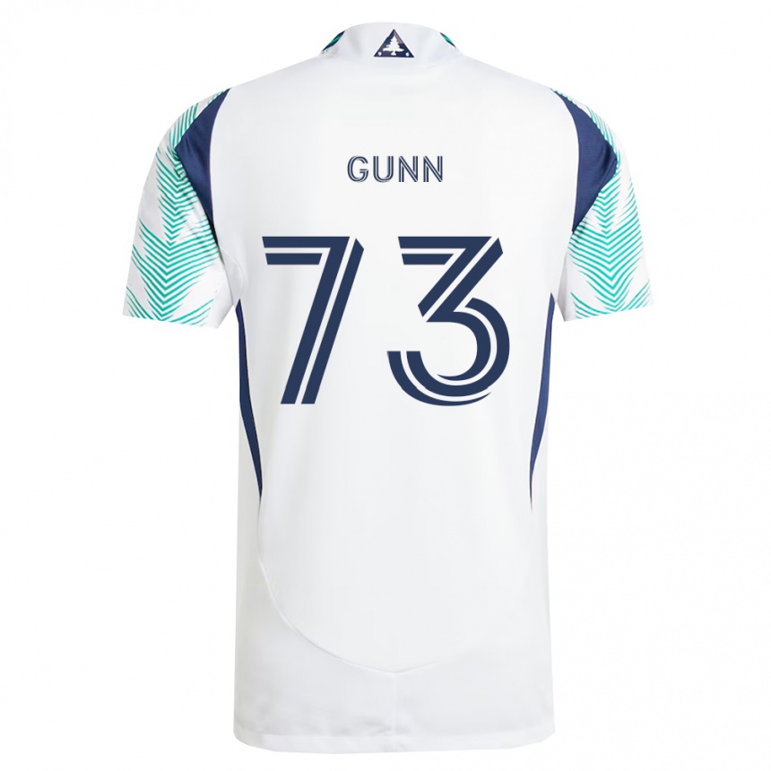 ילדים כדורגל Jd Gunn #73 לבן כחול צי ירוק בהיר הרחק ג'רזי 2026/27