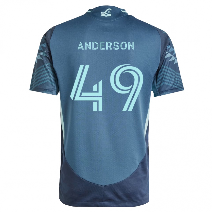 ילדים כדורגל Hunter Anderson #49 כחול צי ירוק הרחק ג'רזי 2026/27