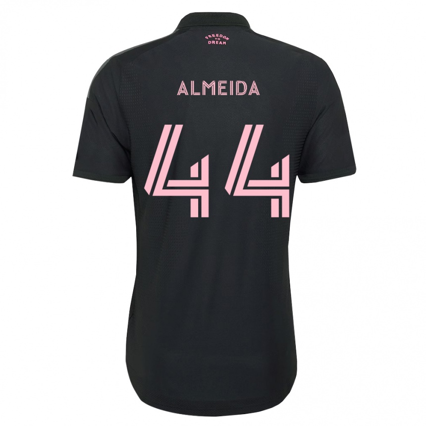 ילדים כדורגל Nicholas Almeida #44 ורוד שחור לבן הרחק ג'רזי 2026/27 ילדים כדורגל Nicholas Almeida #44 ורוד שחור לבן הרחק ג'רזי 2026/27