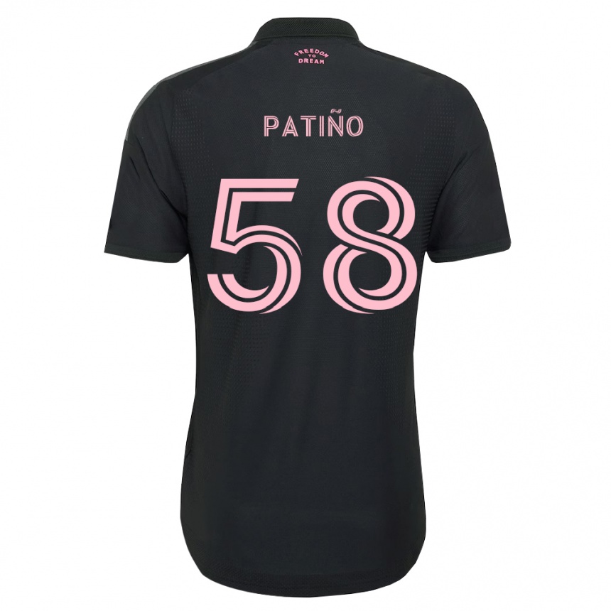 ילדים כדורגל Angel Patiño #58 ורוד שחור לבן הרחק ג'רזי 2026/27