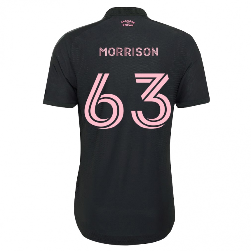 ילדים כדורגל Sloan Morrison #63 ורוד שחור לבן הרחק ג'רזי 2026/27