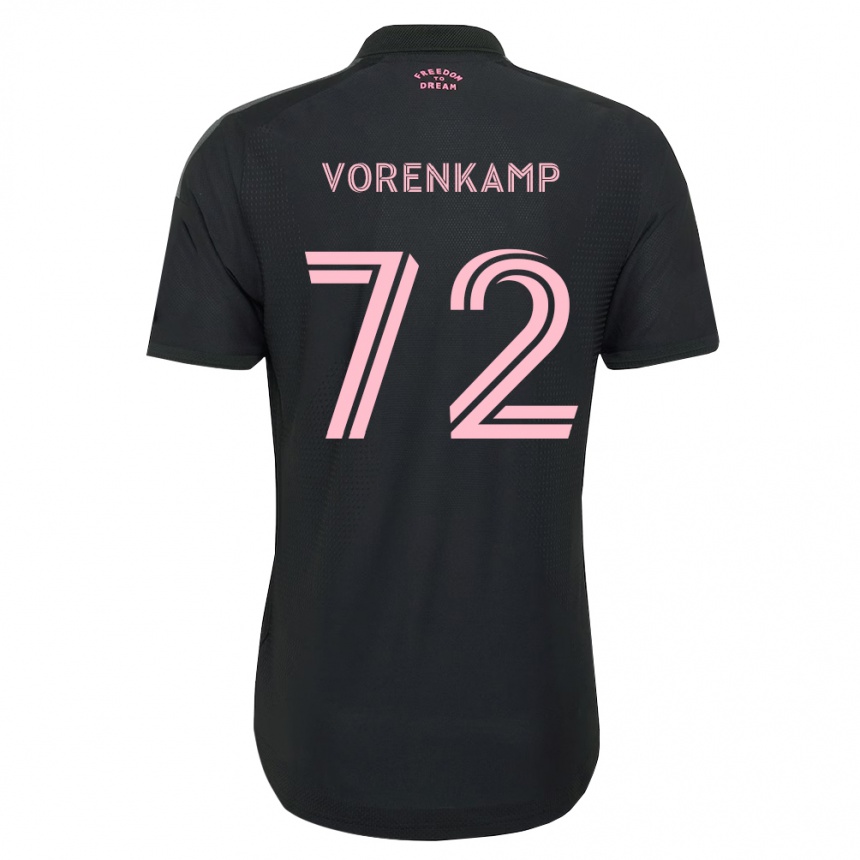 ילדים כדורגל Theo Vorenkamp #72 ורוד שחור לבן הרחק ג'רזי 2026/27