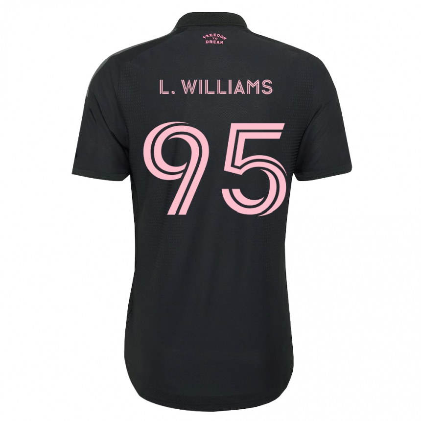 ילדים כדורגל Levi Williams #95 ורוד שחור לבן הרחק ג'רזי 2026/27