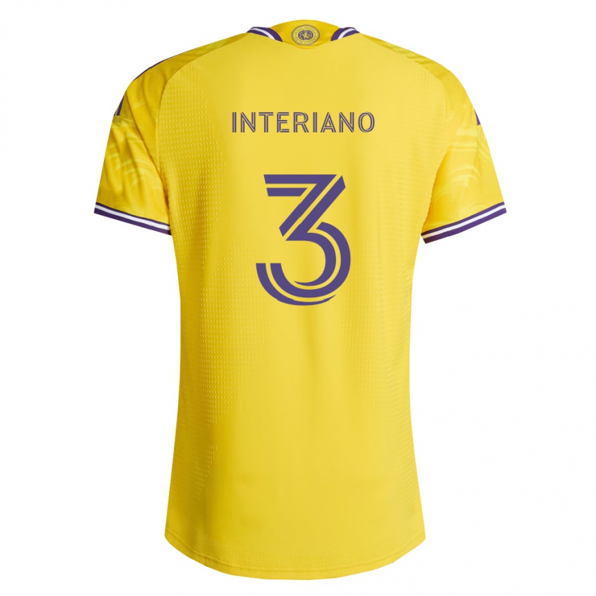 ילדים כדורגל Jordan Interiano #3 סגול צהוב הרחק ג'רזי 2026/27