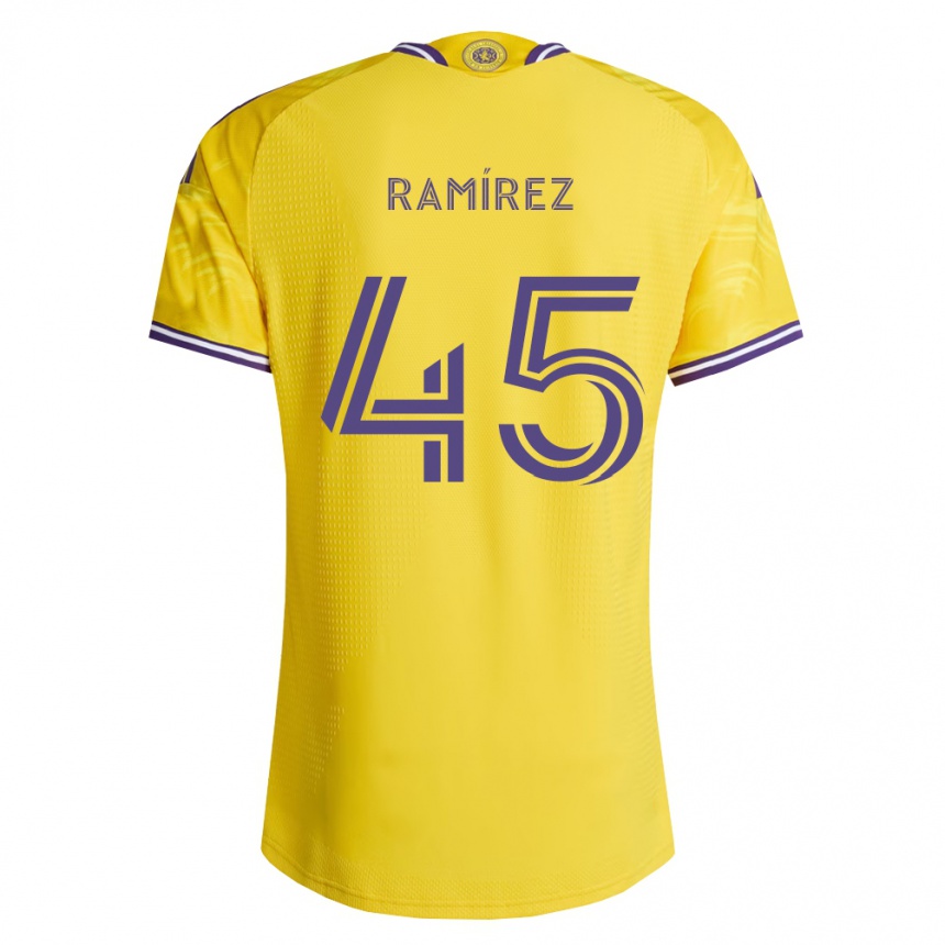 ילדים כדורגל Jacob Ramírez #45 סגול צהוב הרחק ג'רזי 2026/27 ילדים כדורגל Jacob Ramírez #45 סגול צהוב הרחק ג'רזי 2026/27