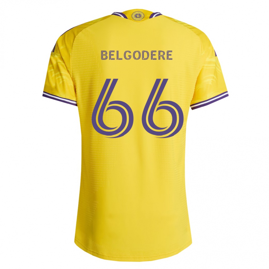 ילדים כדורגל Matthew Belgodere #66 סגול צהוב הרחק ג'רזי 2026/27 ילדים כדורגל Matthew Belgodere #66 סגול צהוב הרחק ג'רזי 2026/27