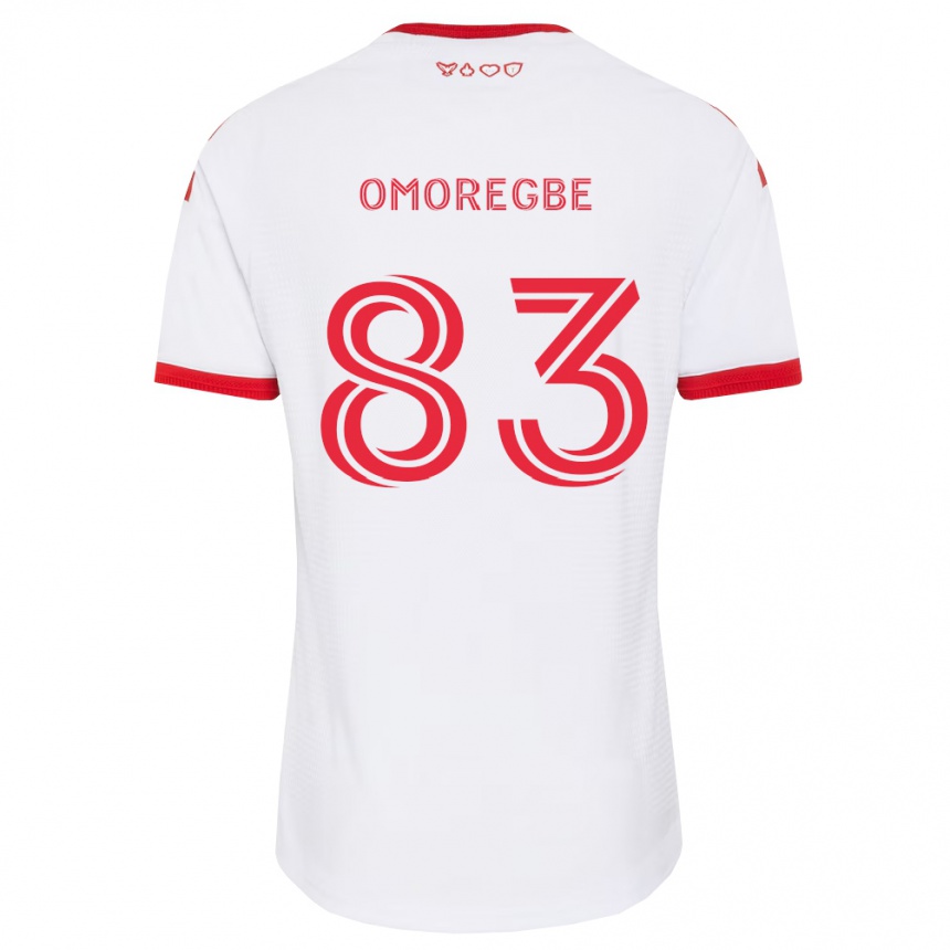 ילדים כדורגל Edwin Omoregbe #83 לבן אדום שחור הרחק ג'רזי 2026/27