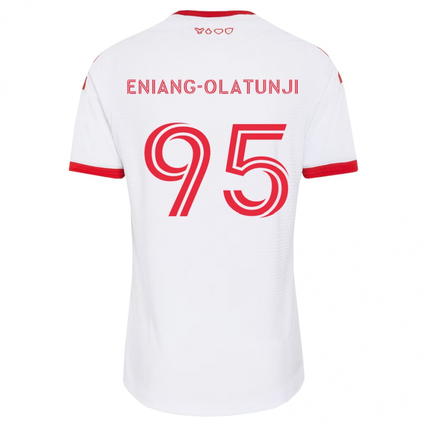 ילדים כדורגל Daniel Eniang-Olatunji #95 לבן אדום שחור הרחק ג'רזי 2026/27