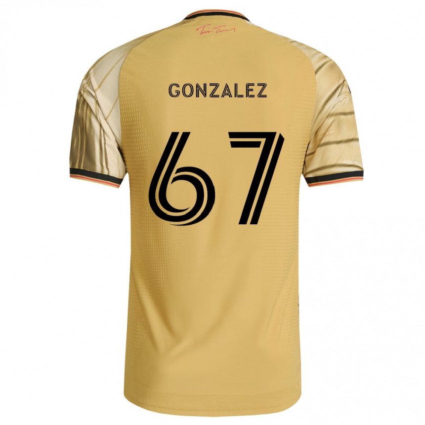 ילדים כדורגל Cruz Gonzalez #67 חום צהוב שחור הרחק ג'רזי 2026/27