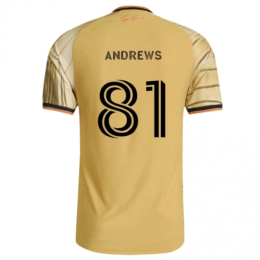 ילדים כדורגל Joe Andrews #81 חום צהוב שחור הרחק ג'רזי 2026/27