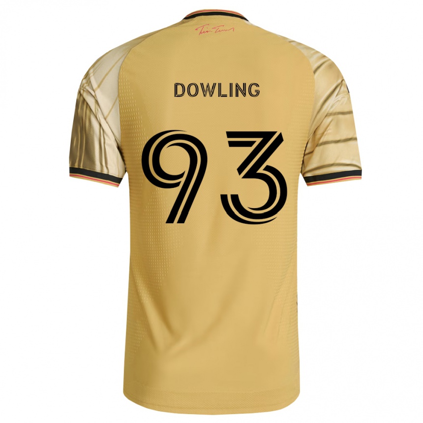 ילדים כדורגל Drew Dowling #93 חום צהוב שחור הרחק ג'רזי 2026/27