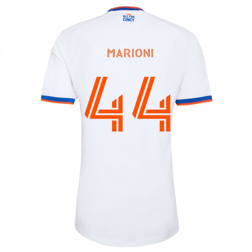 ילדים כדורגל Giovanni Marioni #44 לבן כחול צי כתום הרחק ג'רזי 2026/27