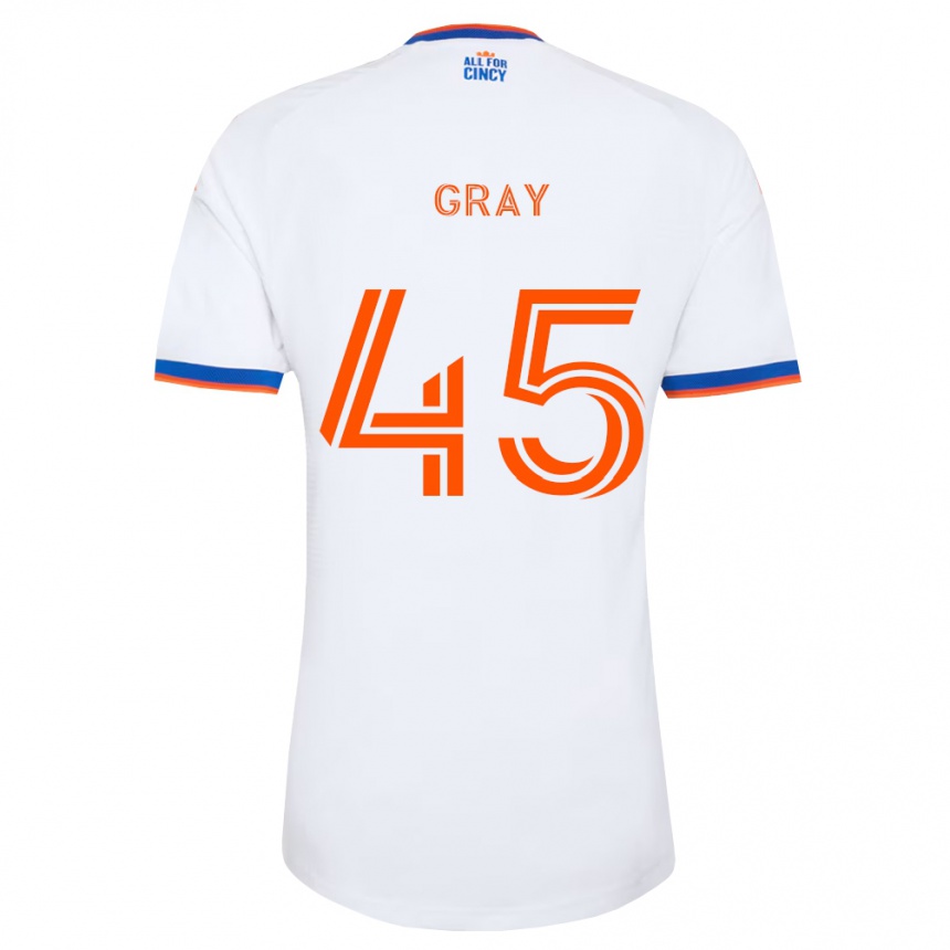 ילדים כדורגל Nathan Gray #45 לבן כחול צי כתום הרחק ג'רזי 2026/27
