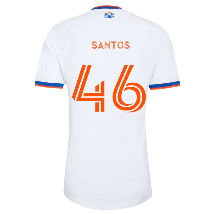 ילדים כדורגל Guilherme Santos #46 לבן כחול צי כתום הרחק ג'רזי 2026/27