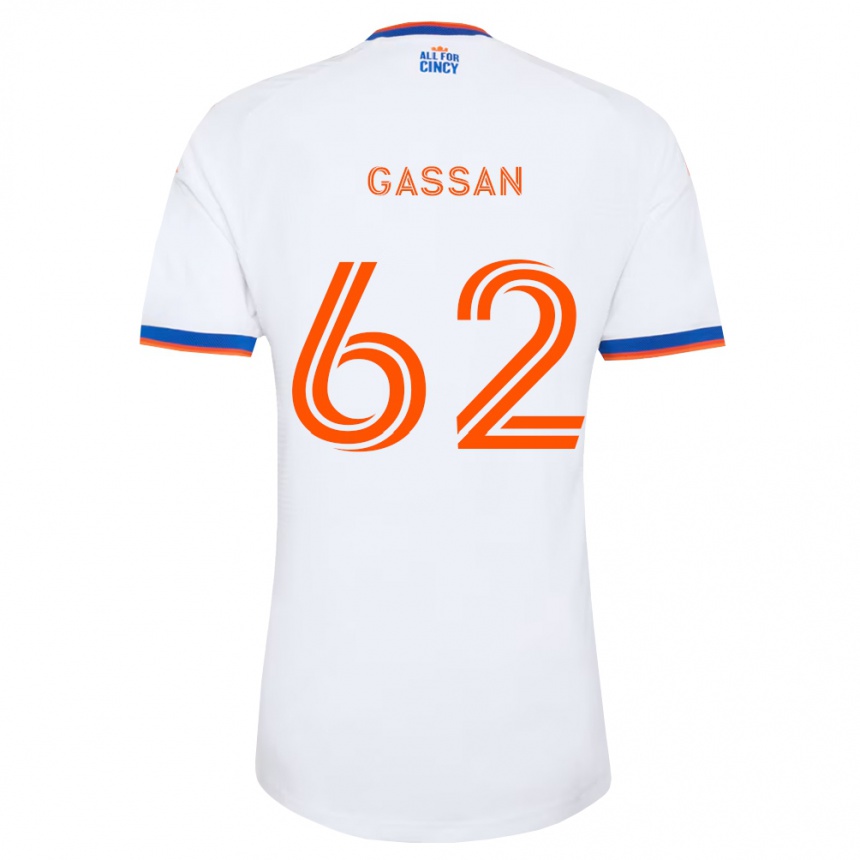 ילדים כדורגל Noah Gassan #62 לבן כחול צי כתום הרחק ג'רזי 2026/27
