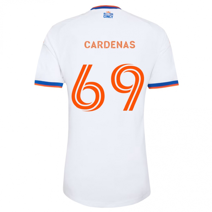 ילדים כדורגל Jared Cardenas #69 לבן כחול צי כתום הרחק ג'רזי 2026/27