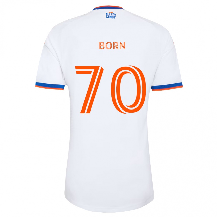 ילדים כדורגל Landon Born #70 לבן כחול צי כתום הרחק ג'רזי 2026/27
